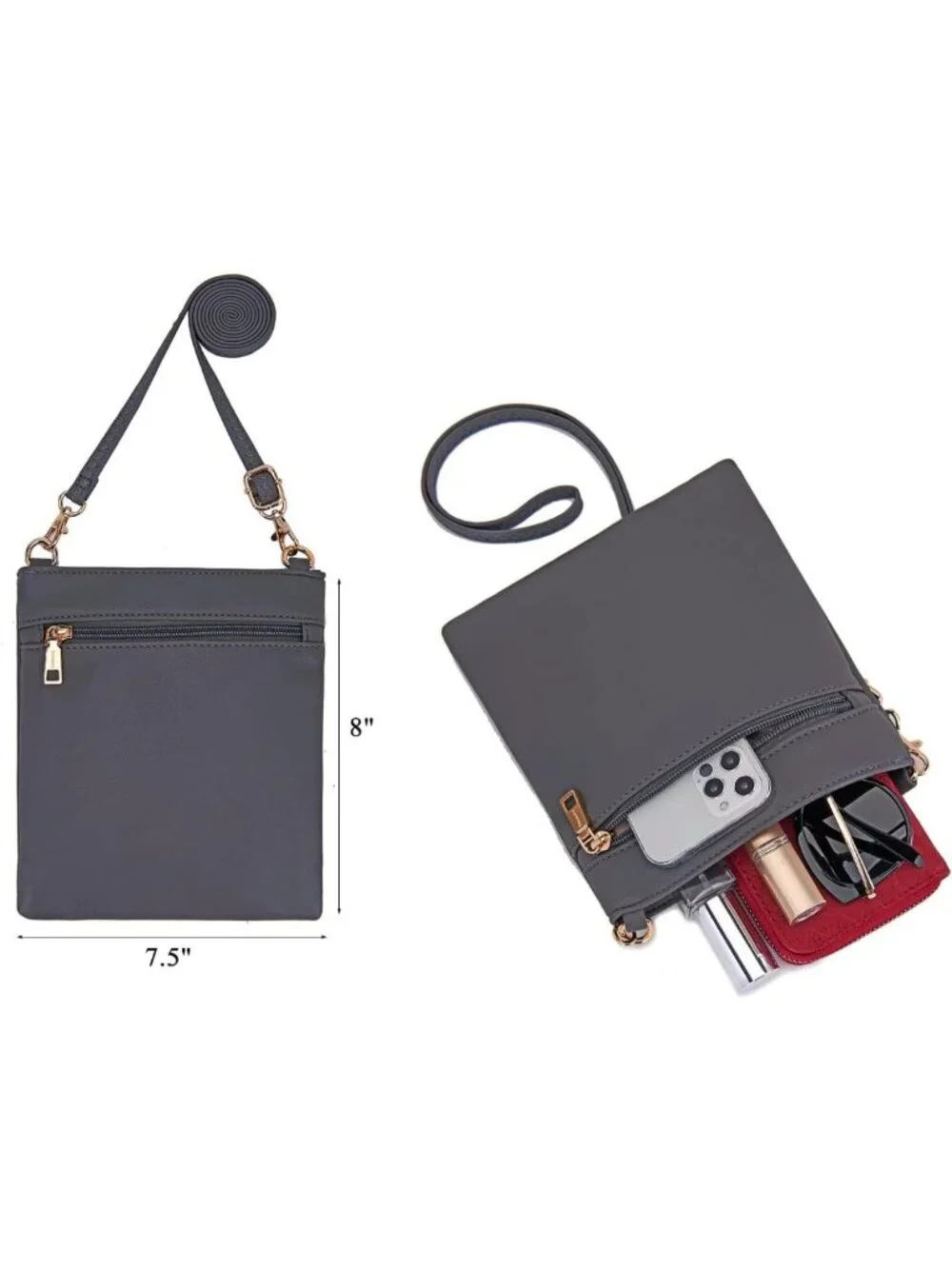 Stylish Large Crossbody Hobo Bag & Wallet Set for Women - Versatile Shoulder